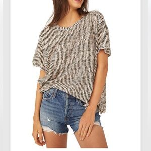 We the Free Linen Ecru Oversized Tee | S